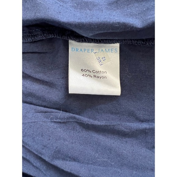 Draper James Navy Blue Wrap Dress Ruffle Hem Tie Waist Casual Size 4 - Picture 5 of 5